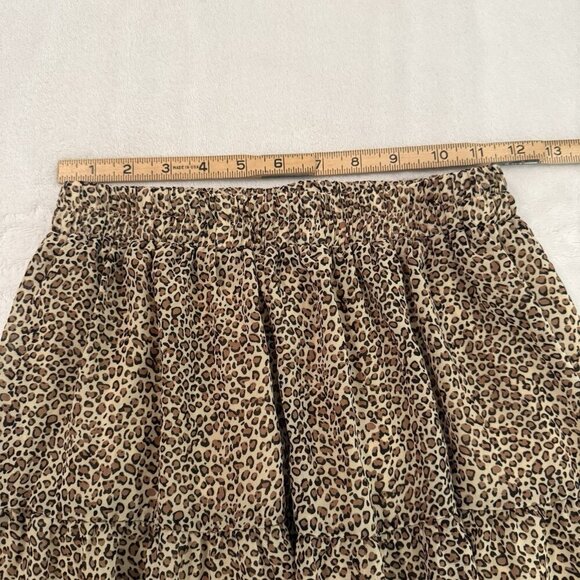 In Loom Women’s Small Tiered Leopard Cheetah Animal Print Tiered Midi Skirt - Picture 7 of 7
